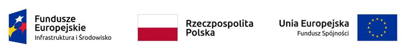 ciąg logotypów funduszy europejskich Infrastruktury i Środowiska, Rzeczpospolitej Polski oraz Unii Europejskiej Funduszy Spójności