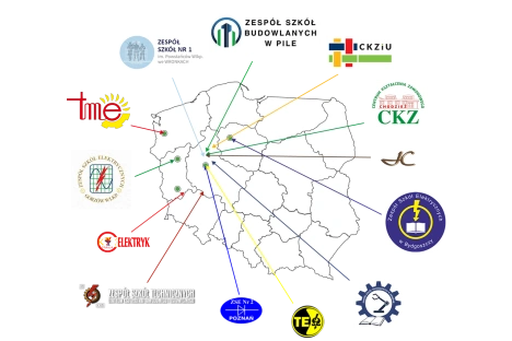 mapa szkół objętych patronatem mapa szkół objętych patronatem